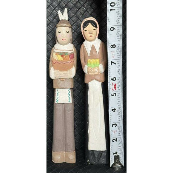 Midwest Importers of Cannon Falls Pilgrims Thanksgiving Figures 10 Inch - Picture 2 of 12